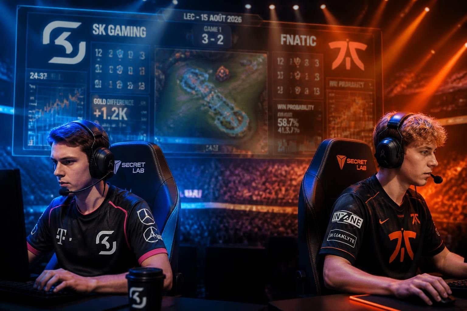 découvrez notre pronostic pour le match sk gaming vs fnatic en league of legends lors de l'lec du 15 août 2026. analyse des équipes, joueurs clés et conseils pour parier.