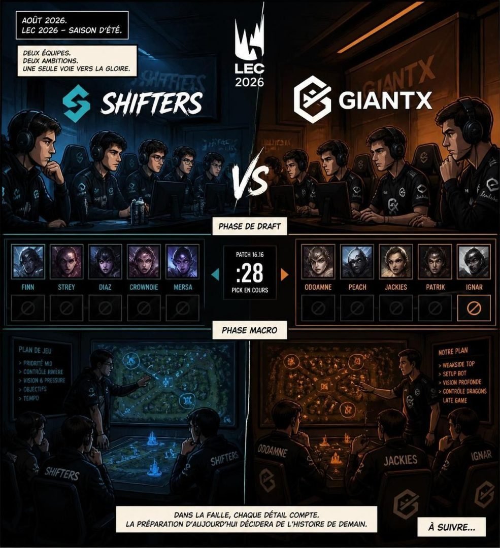 découvrez notre pronostic expert pour le match shifters vs giantx dans le cadre du lec lol esport du 7 août 2026. analyse détaillée, joueurs clés et conseils pour parier efficacement.